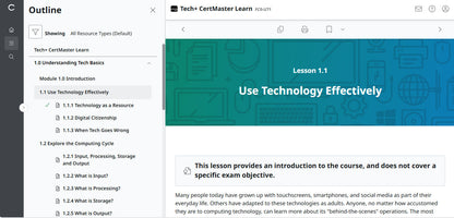 CertMaster Learn Tech+ (V6)  - FC0-U71  (2 Months)