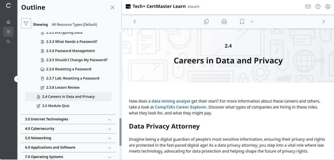 CertMaster Learn Tech+ (V6)  - FC0-U71  (2 Months)
