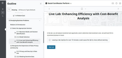 Best Price Guarantee ✅ CompTIA DataX CertMaster Perform (V1)