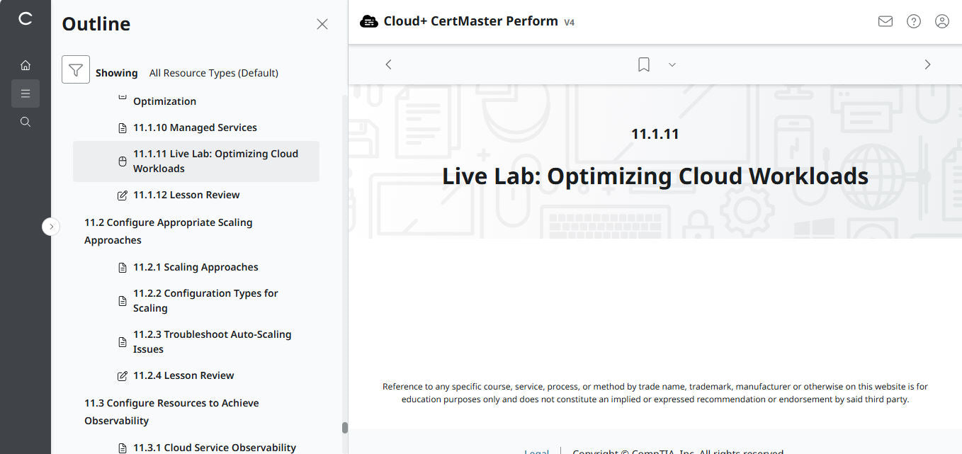 CompTIA Cloud+ CertMaster Perform (CV0-004)